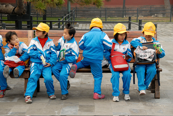 Kids on Bench, China
